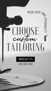 Choose Custom Tailoring Instagram Story Design