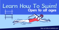 Summer Swimming Lessons Facebook Ad Design