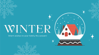 Winter Inside Globe Facebook Event Cover Design