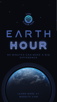 60 Minutes Earth Instagram Story Design