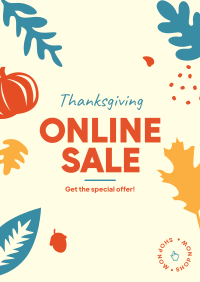 Thanksgiving Online Sale Poster Design