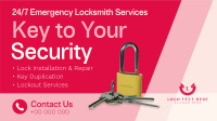 Locksmith Shop Services Facebook Event Cover Design