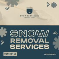 Snowy Snow Removal Instagram Post Design