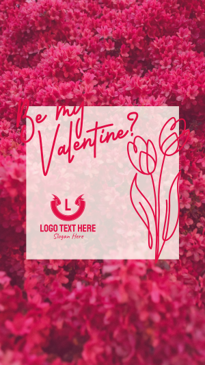 Sweet Floral Valentine Instagram story