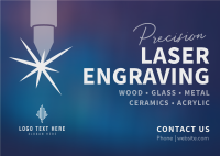 Precision Laser Engraving Postcard Image Preview
