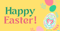 Eggs and Flowers Easter Greeting Facebook Ad Design