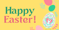 Eggs and Flowers Easter Greeting Facebook ad Image Preview