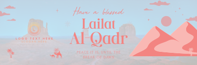 Blessed Lailat al-Qadr Twitter header (cover) Image Preview