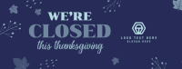 Closed On Thanksgiving Facebook cover Image Preview