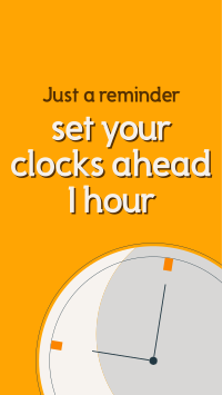 Daylight Saving Reminder Instagram reel Image Preview