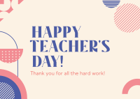 Generic Teacher Greeting Postcard Design