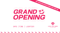 Grand Opening Modern Grunge Facebook Event Cover Design