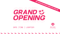 Grand Opening Modern Grunge Facebook Event Cover Image Preview