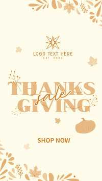 Thanksgiving Autumn Sale TikTok video Image Preview