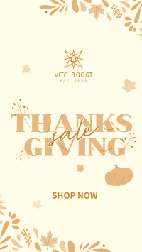 Thanksgiving Autumn Sale TikTok Video Image Preview