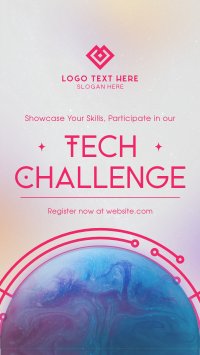 Minimalist Tech Challenge Facebook Story Design