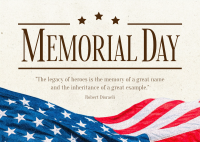 Modern Minimalist Memorial Day Postcard Image Preview
