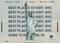 Best Places to Visit in New York City Postcard Image Preview