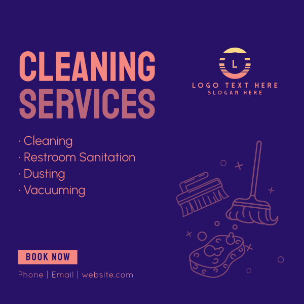 Professional Cleaning Service Instagram Post Design