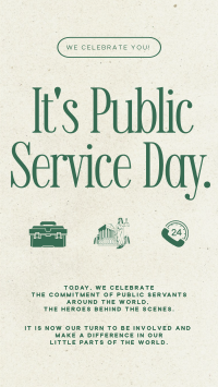 Minimalist Public Service Day Instagram story Image Preview