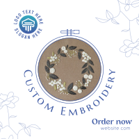 Custom Made Embroidery Instagram Post Design