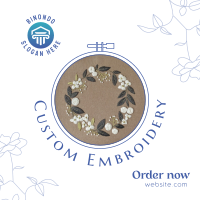 Custom Made Embroidery Instagram post Image Preview