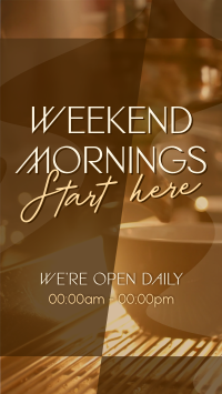Cafe Opening Hours Facebook Story Design