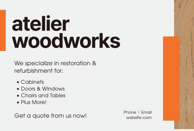 Atelier Woodworks Pinterest board cover Image Preview