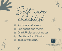 Self care checklist Facebook Post Design