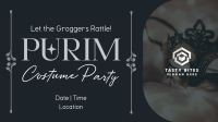 Purim Costume Party Facebook Event Cover Image Preview