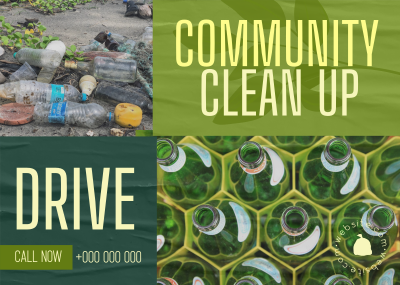 Community Clean Up Drive Postcard Image Preview