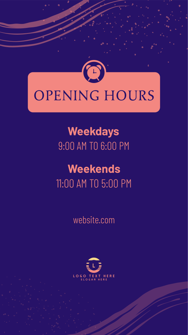 New Opening Hours Facebook Story Design Image Preview