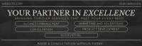 Elegant Minimalist Our Services Twitter Header Image Preview