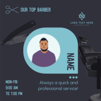 Top Barber Spotlight Instagram Post Design
