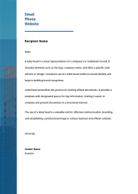 Gradient Bars Letterhead Design