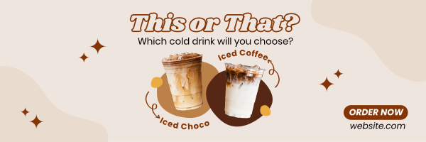 Choose Your Drink Twitter Header Design