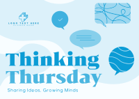 Thinking Thursday Blobs Postcard Design