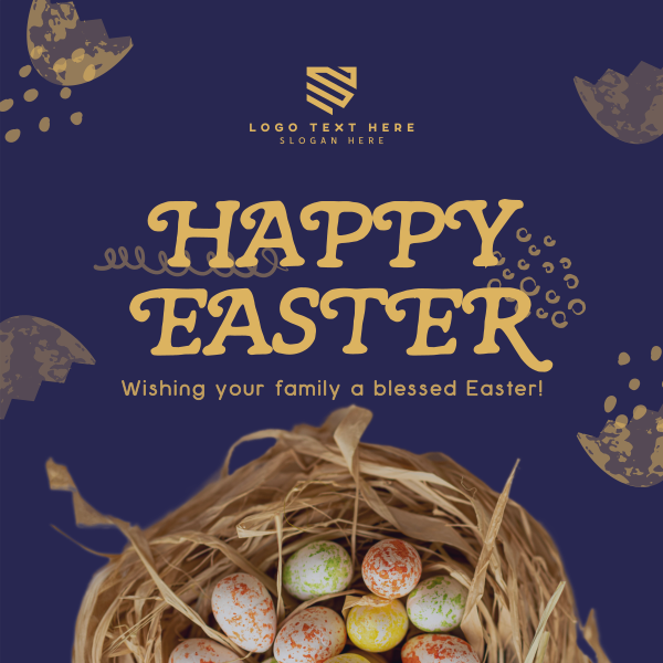 Easter Sunday Greeting Instagram Post Design