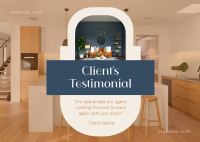 Clean Real Estate Testimonial Postcard Image Preview