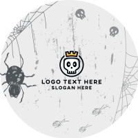 Halloween Spider Greeting Twitch Profile Picture Design