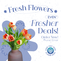 Fresh Flowers Sale Instagram Post Design