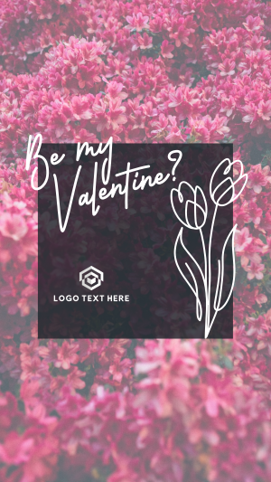 Sweet Floral Valentine Facebook story Image Preview