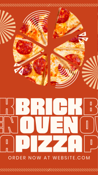 Simple Brick Oven Pizza Facebook Story Design