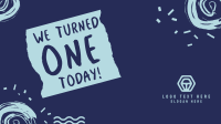 We Turned 1 Today Facebook event cover Image Preview