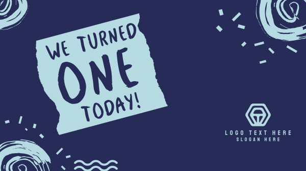 We Turned 1 Today Facebook Event Cover Design Image Preview