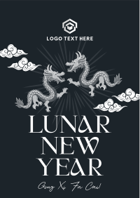 Happy Lunar New Year Flyer Design