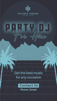 Synthwave DJ Party Service TikTok Video Image Preview