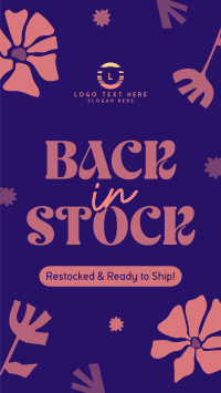 Quirky Back In Stock Facebook Story Design