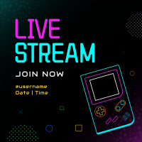 Neon Game Stream Instagram post Image Preview