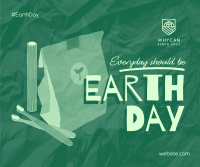 Earth Day Everyday Facebook Post Design
